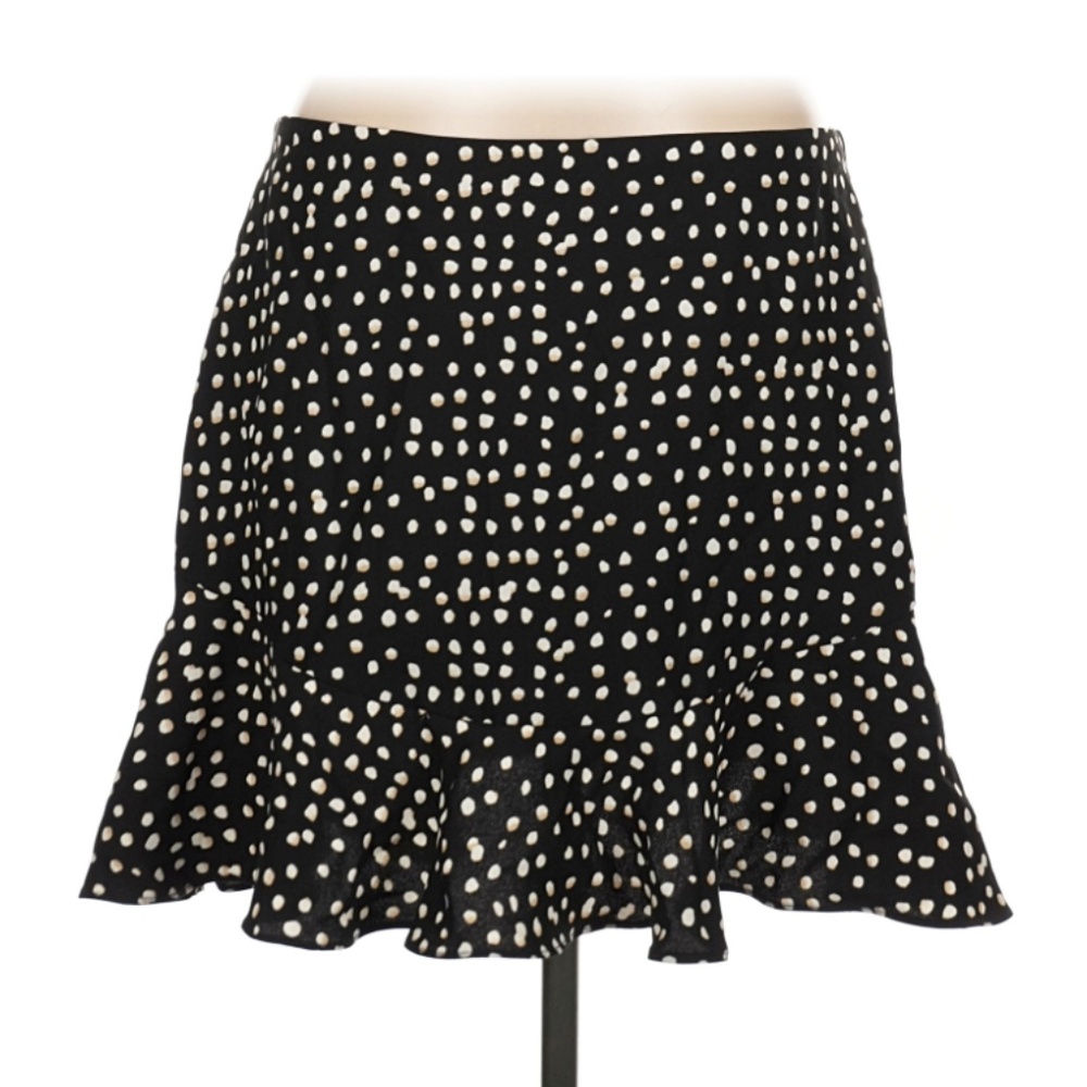 Banana Republic Black Polka Dot Ruffle Skirt Size‎ 12 | NWT | Flowy Mini